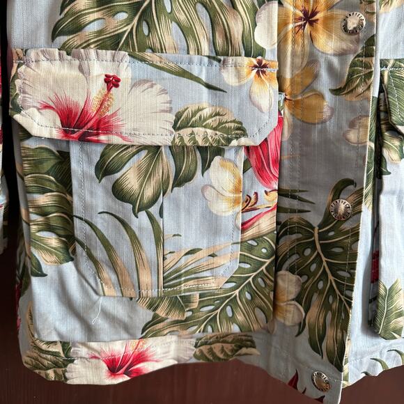 PENFIELD |  Palm Print Mountain Jacket Blue Barn Coat, Gorpcore- Women's Size S - Picture 3 of 7